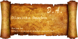 Dianiska Amadea névjegykártya
